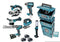 Makita DLX8100J | Combiset 18V | DDF484 + DTD153 + DGA504 + DHS660 + DJV182 | Incl. accu's en lader