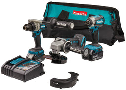 Makita DLX3156TX1 | Combiset | 18 V | boren, (slag)schroeven en slijpen | Set | 5,0 Ah | in Tas -