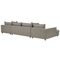 Beliani LILVIKEN - Bank U-vormig - Taupe - 5 persoons - Polyester