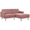 Beliani BREDA - Hoekbank - Roodbruin - Linkszijdig - Polyester