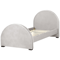 Beliani NOZAY - Eenpersoonsbed - Roze - 90 x 200 cm - Fluweel