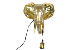 Homestylingshop Wandlamp olifant goud polystone 33 cm