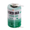 SAFT LS142502PF lithium battery, size 1/2 AA with printed flags