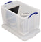 Really Useful Box opbergdoos 84 liter, transparant 3 stuks