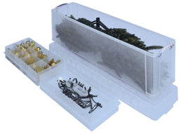 Really Useful Box opbergdoos 77 liter met 2 dividers, transparant 6 stuks