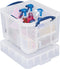 Really Useful Box opbergdoos 35 liter XL, transparant, voor het opbergen van medium LP's 6 stuks