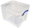 Really Useful Box opbergdoos 35 liter XL, transparant, voor het opbergen van medium LP's 6 stuks