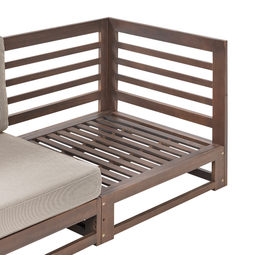 Beliani TRANI - Tuinbank 3-zits - Bruin - Acaciahout