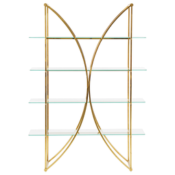Beliani HOLLOW - Boekenkast - Goud/Transparant - Metaal