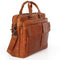 Spikes & Sparrow Leren Laptoptas 15.6 inch Bronco 401370 3-vaks Brandy