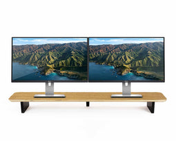Dual Monitor Stand (114x23cm) – Setup Cockpit – Oak