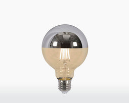 CALEX LED Dimmable Light Bulb - Globe - Filament - E27 - Silver Top Mirror