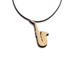 Wooden Necklace – Saxophone – Maple
