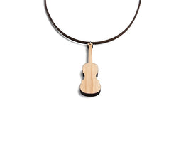 Wooden Necklace – Violin – Maple