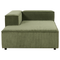 Beliani APRICA - Chaise longue - Groen - Corduroy