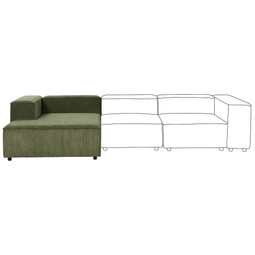 Beliani APRICA - Chaise longue - Groen - Corduroy