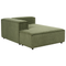 Beliani APRICA - Chaise longue - Groen - Corduroy