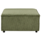 Beliani APRICA - Tweezitsbank met ottomaan - Groen - Linkerzijde - Corduroy