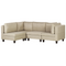 Beliani FEVIK - Hoekbank 4-zits - Beige - Rechterzijde - 228 cm - Polyester