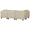 Beliani FEVIK - Hoekbank 4-zits - Beige - Rechterzijde - 228 cm - Polyester