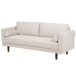 Beliani NURMO - Driezitsbank - Beige - Polyester