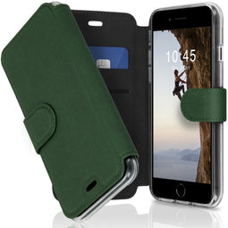 Accezz Xtreme Wallet Bookcase iPhone SE (2022 / 2020) / 8 / 7 -Donkergroen