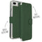 Accezz Xtreme Wallet Bookcase iPhone 8 Plus / 7 Plus - Donkergroen