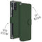 Accezz Xtreme Wallet Bookcase Samsung Galaxy A51 - Donkergroen
