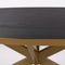 Stalux Ovale eettafel 'Mees' 210 x 100cm, kleur goud zwart eiken