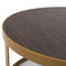 Stalux Salontafelset 'Saar' rond 80 en 60cm, kleur goud bruin hout