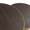 Stalux Salontafelset 'Saar' rond 80 en 60cm, kleur goud bruin hout