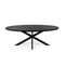 Stalux Ovale eettafel 'Mees' 240 x 110cm, kleur zwart zwart eiken