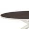 Stalux Ovale eettafel 'Mees' 180 x 100cm, kleur wit bruin hout