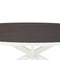 Stalux Ovale eettafel 'Mees' 180 x 100cm, kleur wit bruin hout