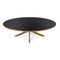 Stalux Ovale eettafel 'Mees' 240 x 110cm, kleur goud zwart eiken