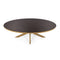 Stalux Ovale eettafel 'Mees' 180 x 100cm, kleur goud bruin hout