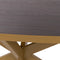 Stalux Ovale eettafel 'Mees' 180 x 100cm, kleur goud bruin hout