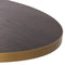 Stalux Ovale eettafel 'Mees' 180 x 100cm, kleur goud bruin hout