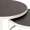Stalux Salontafelset 'Saar' rond 80 en 60cm, kleur wit bruin hout