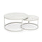 Stalux Salontafelset 'Saar' rond 80 en 60cm, kleur wit wit marmer