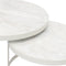 Stalux Salontafelset 'Saar' rond 80 en 60cm, kleur wit wit marmer