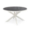 Stalux Ronde eettafel 'Daan' 120cm, kleur wit zwart eiken