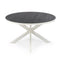 Stalux Ronde eettafel 'Daan' 120cm, kleur wit zwart eiken