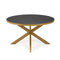 Stalux Ronde eettafel 'Daan' 148cm, kleur goud zwart eiken