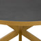 Stalux Ronde eettafel 'Daan' 148cm, kleur goud zwart eiken