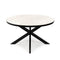 Stalux Ronde eettafel 'Daan' 148cm, kleur zwart wit marmer