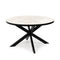 Stalux Ronde eettafel 'Daan' 135cm, kleur zwart wit marmer