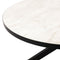 Stalux Ronde eettafel 'Daan' 135cm, kleur zwart wit marmer