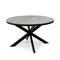 Stalux Ronde eettafel 'Daan' 120cm, kleur zwart beton