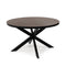 Stalux Ronde eettafel 'Daan' 148cm, kleur zwart bruin hout
